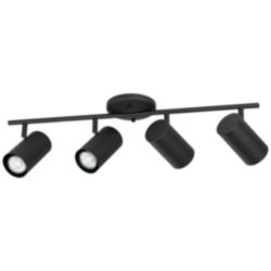 Calloway 4 Lt Fixed Track Light Structured Black Finish, Metal Shade