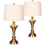 Callum 30" High Antique Gold Tapered Urn Table Lamps Set of 2