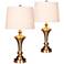 Callum Plated Antique Gold Tapered Urn Table Lamp Set of 2