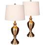 Callum Plated Antique Gold Urn Table Lamp Set of 2