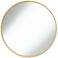 Cally 31 1/2" Round Metal Luxe Gold Wall Mirror