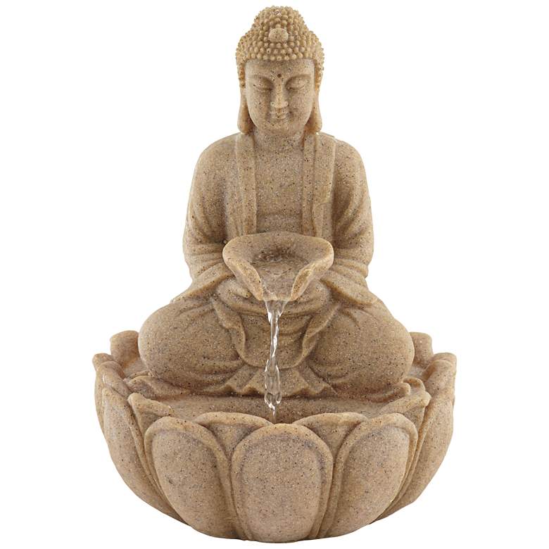 Image 2 Calm Buddha 14" High Fountain with LED Light