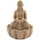 Calm Buddha 14" High Zen Fountain with LED Light