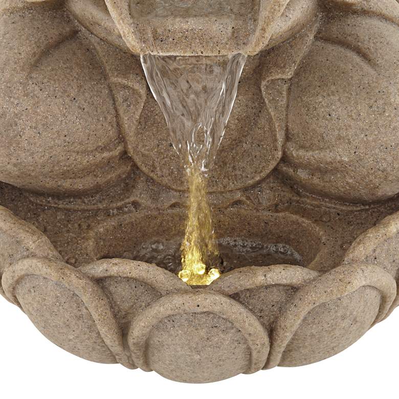 Image 6 Calm Buddha 22" High Zen Fountain with LED Light more views