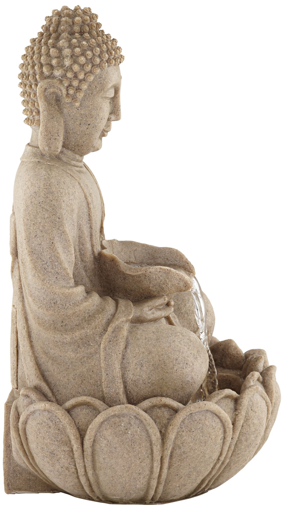 Sitting Buddha Zen Fountain with LED Light