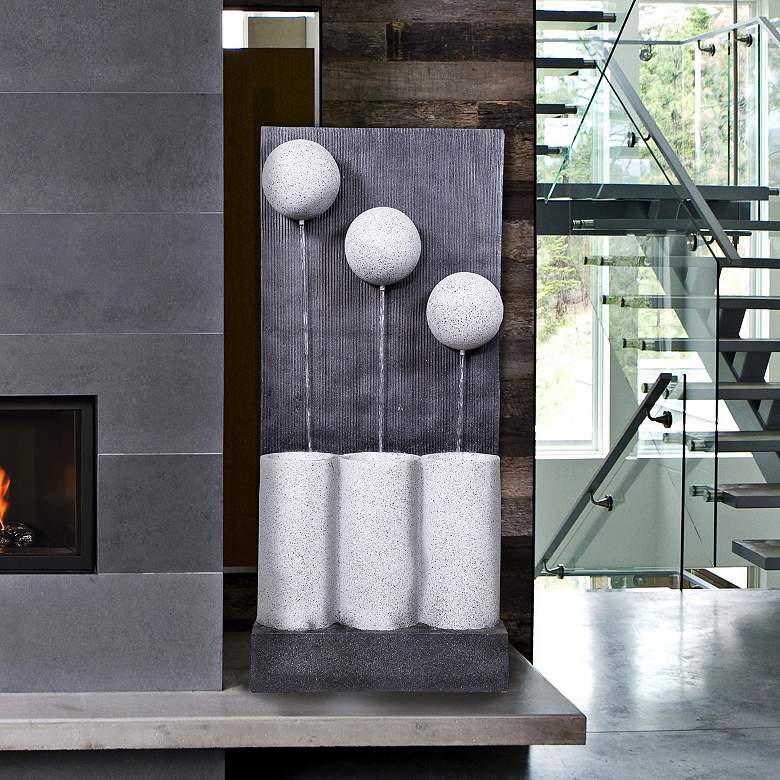 Image 1 Calm Infinity 36"H 3-Tier Indoor-Outdoor Floor Fountain