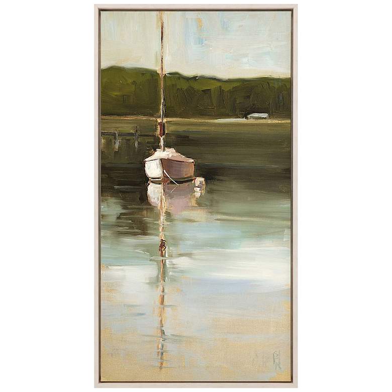 Image 3 Calm Waters 49"H Rectangular Giclee Framed Canvas Wall Art