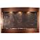 Calming Waters 35" High Copper Vein Modern LED Wall Fountain