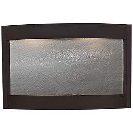 Image1 of Calming Waters 53 1/2" Wide Black Stone Modern Wall Fountain
