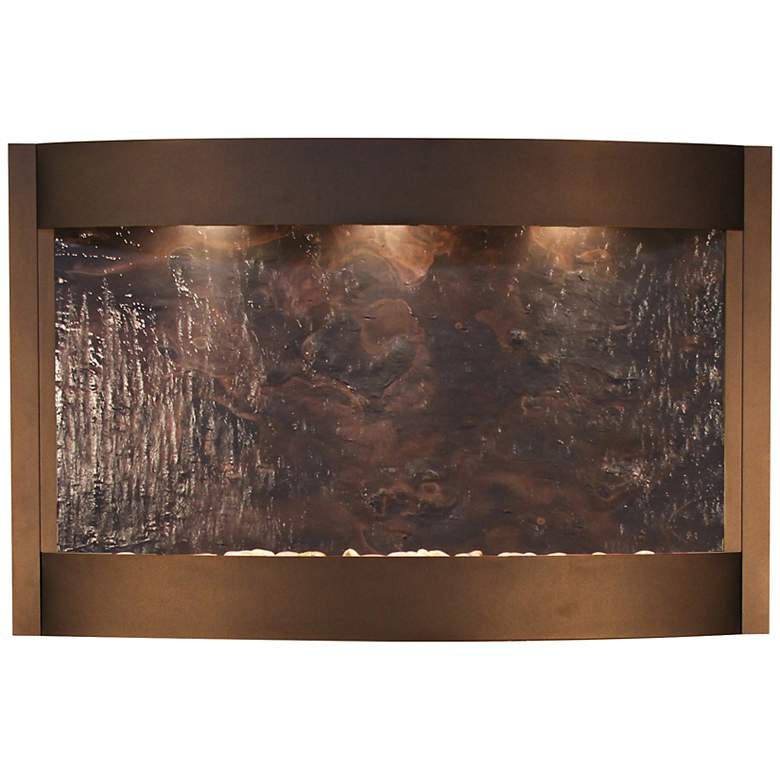 Image 1 Calming Waters Featherstone Antique Bronze LED Wall Fountain
