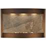 2_Calming Waters Green Stone Antique Bronze 35"H LED Wall Fountain