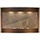 Calming Waters Green Stone Antique Bronze 35"H LED Wall Fountain