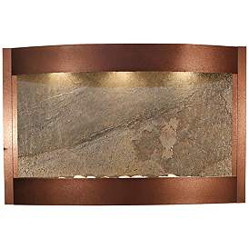 Image2 of Calming Waters Green Stone Copper Vein 35"H Wall Fountain