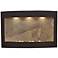 Calming Waters Green Stone Textured Black 35"H Wall Fountain