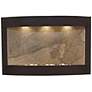 Calming Waters Green Stone Textured Black 35"H Wall Fountain