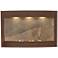 Calming Waters Green Stone Woodland Brown 35"H Wall Fountain
