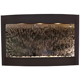 Image1 of Calming Waters Mirrored Textured Black 35"H Wall Fountain
