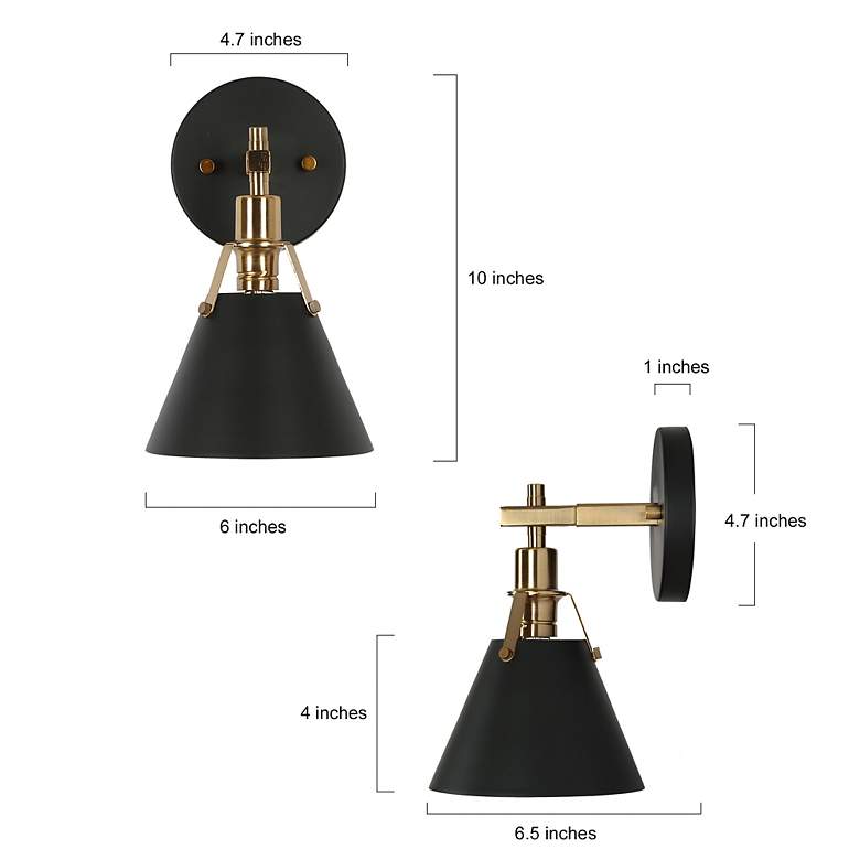 Image 6 Calne 1-Light 6.1" Wide Black Bath Light more views