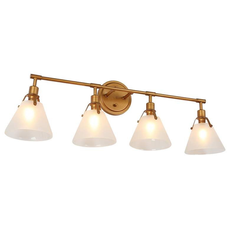 Image 1 Calne 4-Light 31.5" Gold Bath Light