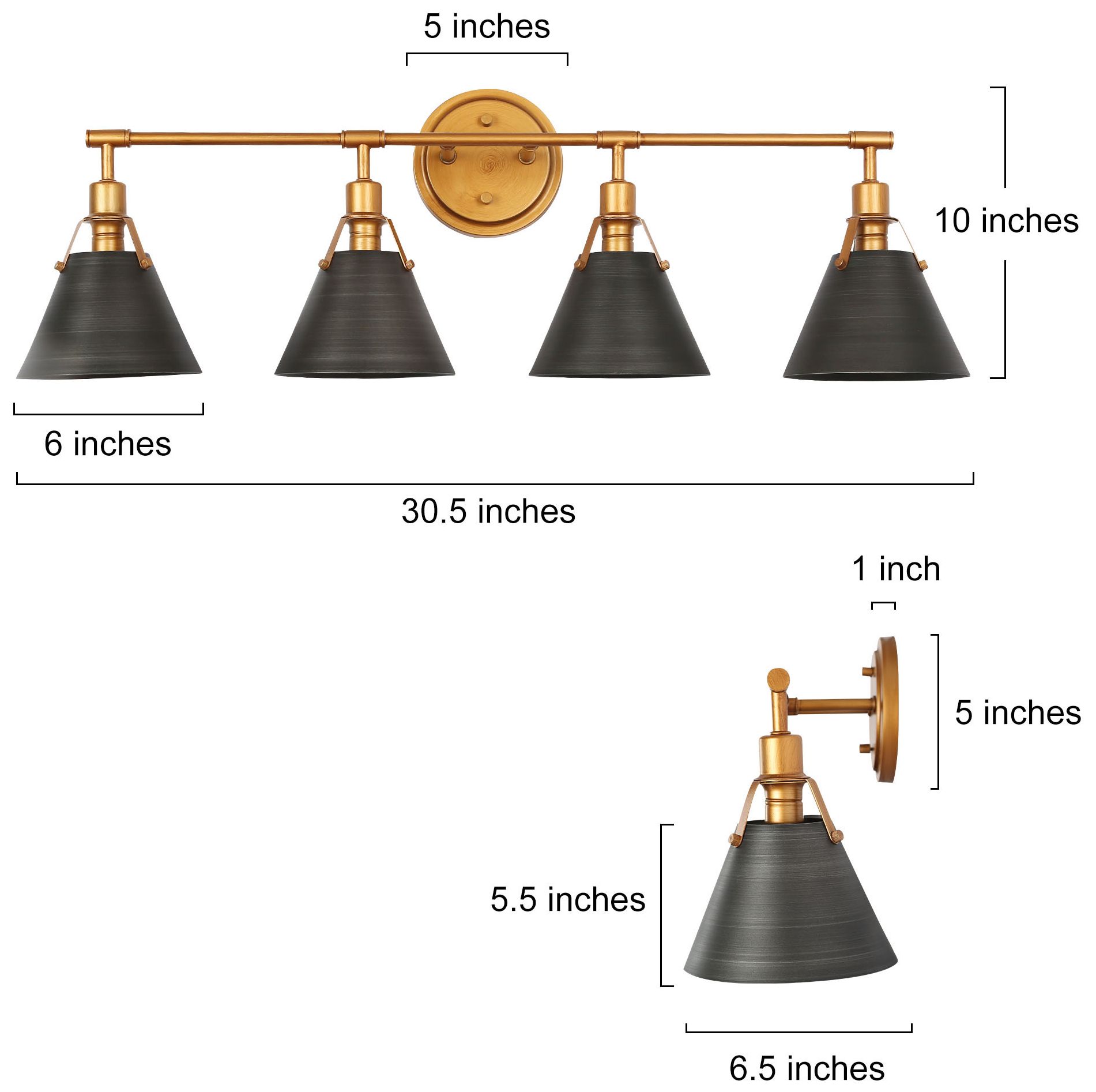 Image 6 Calne 4-Light 31.5" wide Gray Bath Light more views