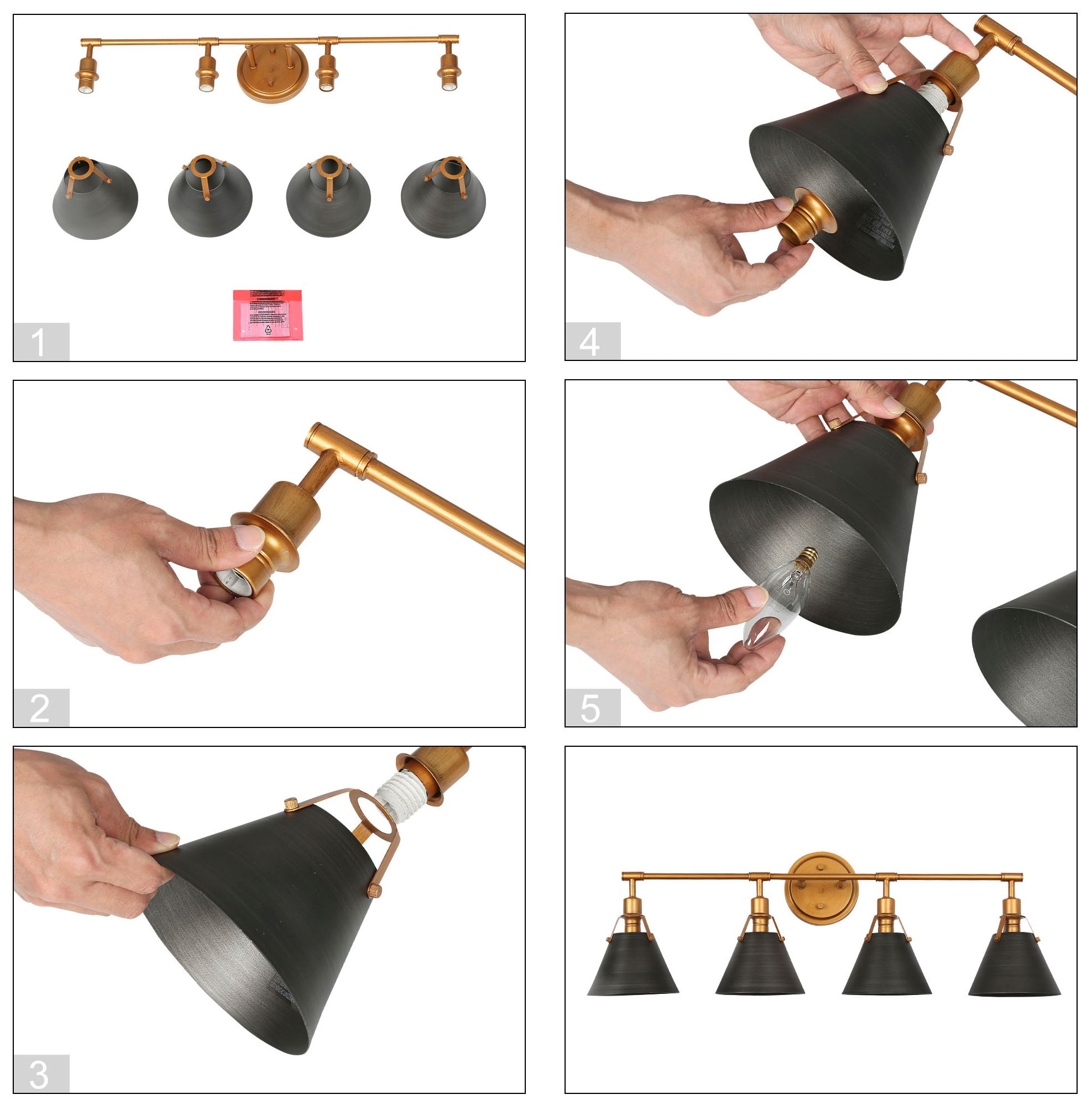 Image 7 Calne 4-Light 31.5" wide Gray Bath Light more views