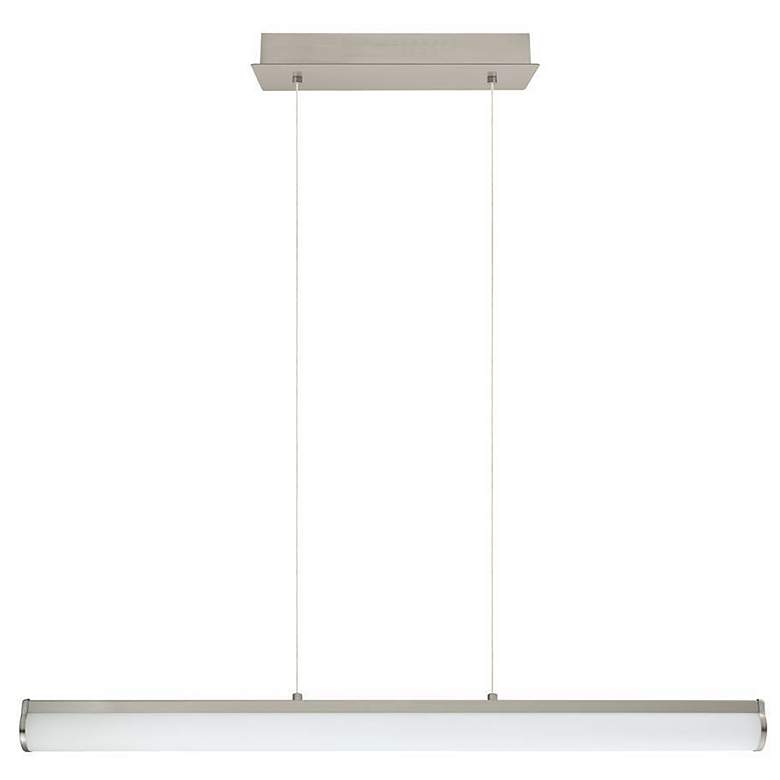 Image 1 Calnova 2 35.5" Wide Matte Nickel LED Linear Pendant