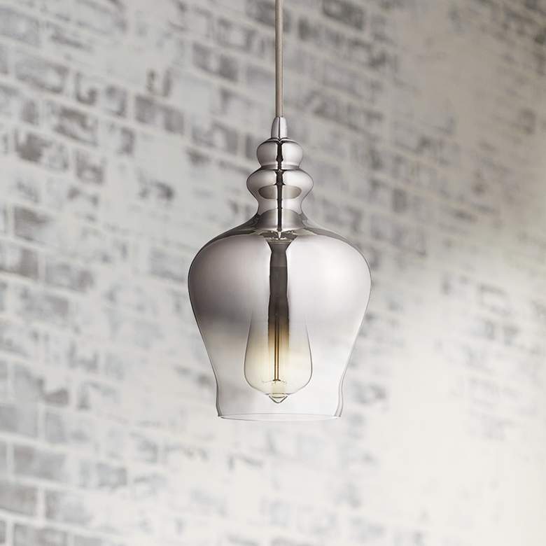 Image 1 Calosta 6 1/2" Wide Chrome Mini Pendant
