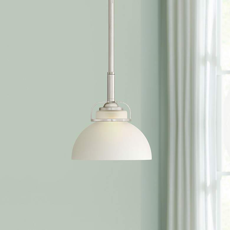 Image 1 Calpella 6 1/2" Wide Etched Glass Mini Pendant Light