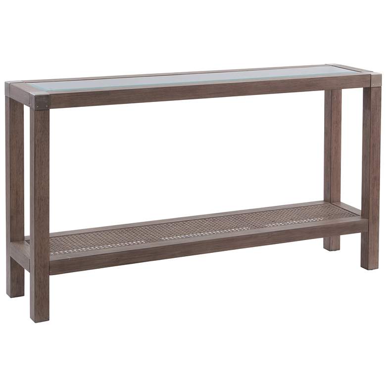 Image 1 Calum 54" Wide Gray Neutral Wood Rectangle Console Table