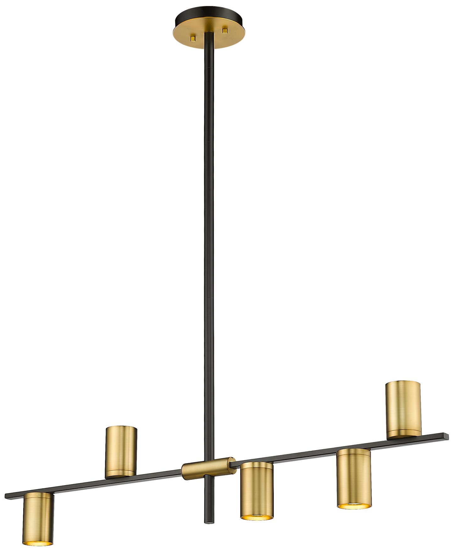 Image 5 Calumet 38" Wide Matte Black 5-Light Linear Pendant more views
