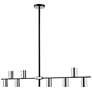 Calumet 56" Wide Matte Black 8-Light Linear Chandelier