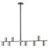 Calumet 56" Wide Matte Black 8-Light Linear Chandelier