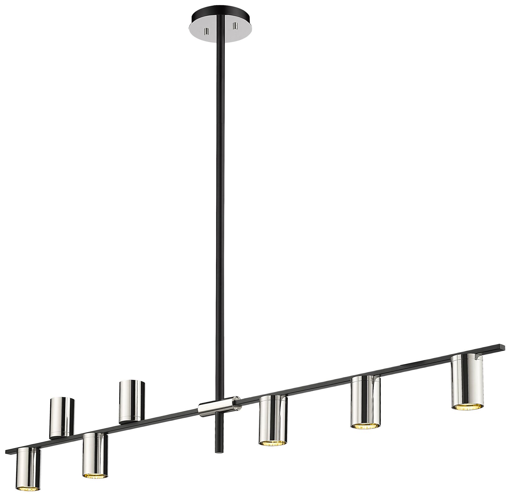 Image 3 Calumet 56" Wide Matte Black 8-Light Linear Chandelier more views