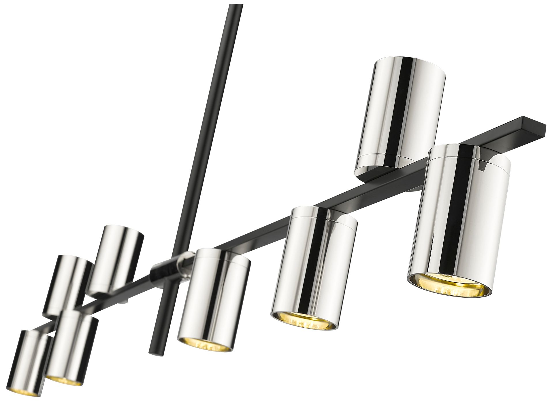 Image 4 Calumet 56" Wide Matte Black 8-Light Linear Chandelier more views