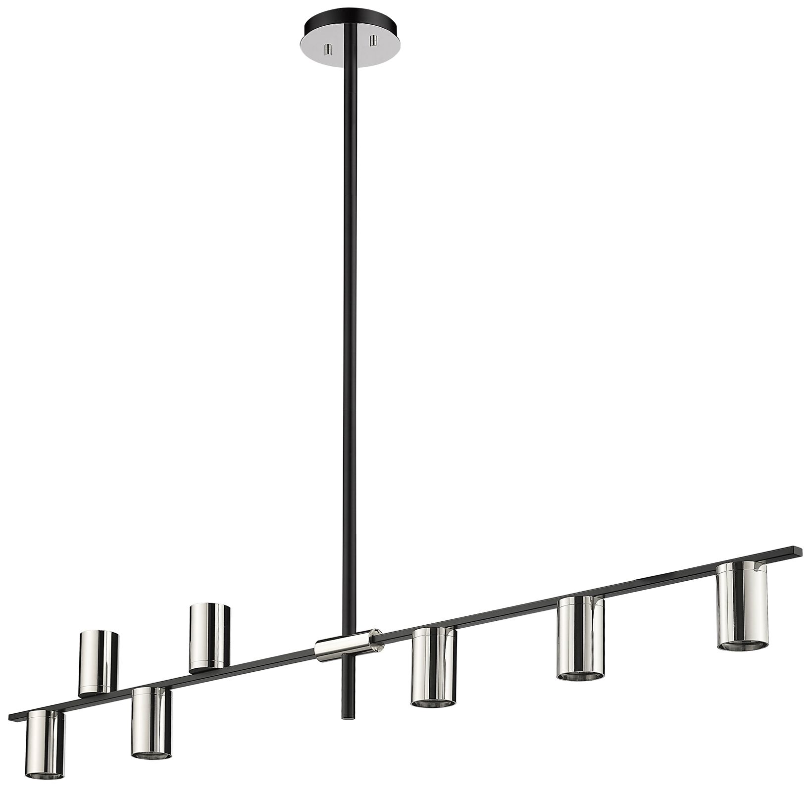 Image 5 Calumet 56" Wide Matte Black 8-Light Linear Chandelier more views