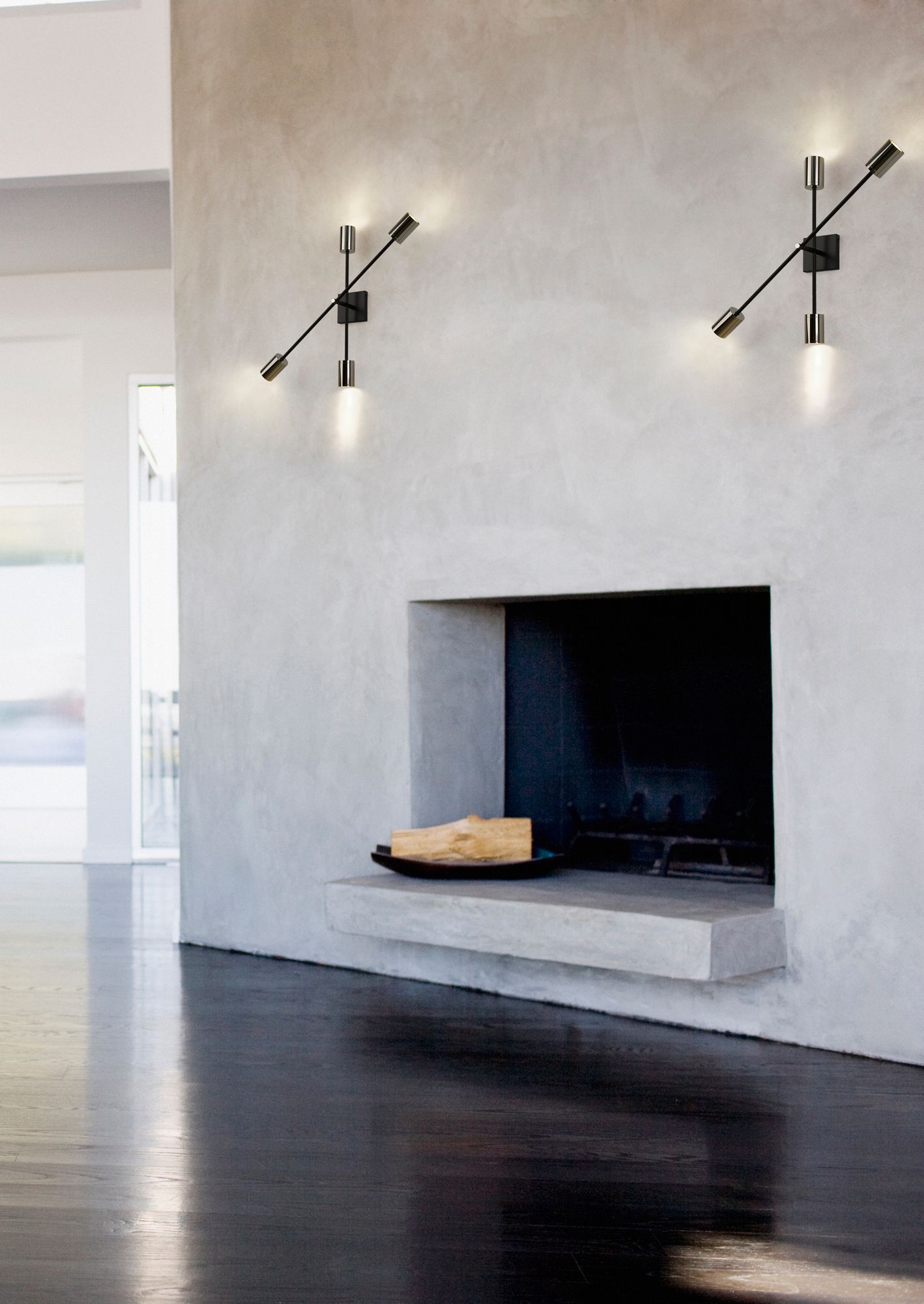 Image 4 Calumet by Z-Lite Mate Black + Polished Nickel 4.5 inch 2 Light Wall Sconce more views