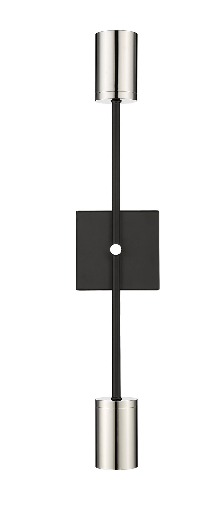 Image 5 Calumet by Z-Lite Mate Black + Polished Nickel 4.5 inch 2 Light Wall Sconce more views