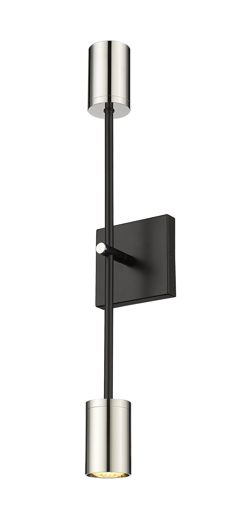 Image 6 Calumet by Z-Lite Mate Black + Polished Nickel 4.5 inch 2 Light Wall Sconce more views