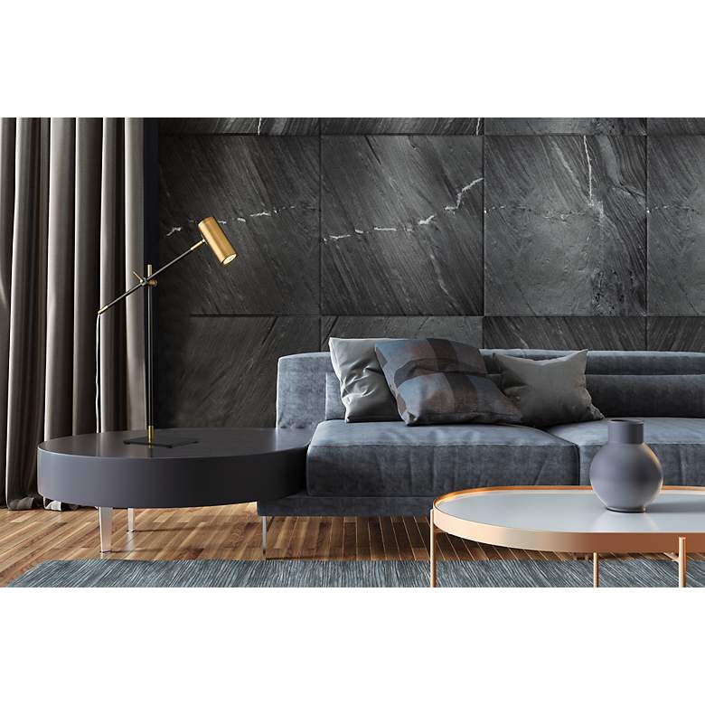 Image 3 Calumet by Z-Lite Matte Black + Olde Brass 1 Light Table Lamp more views