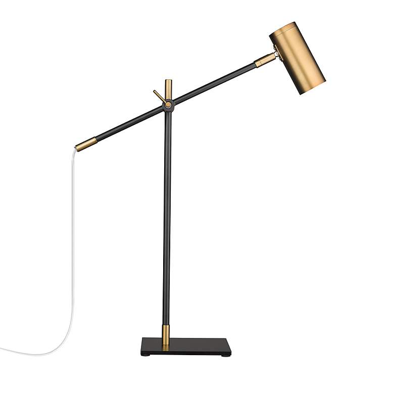 Image 4 Calumet by Z-Lite Matte Black + Olde Brass 1 Light Table Lamp more views
