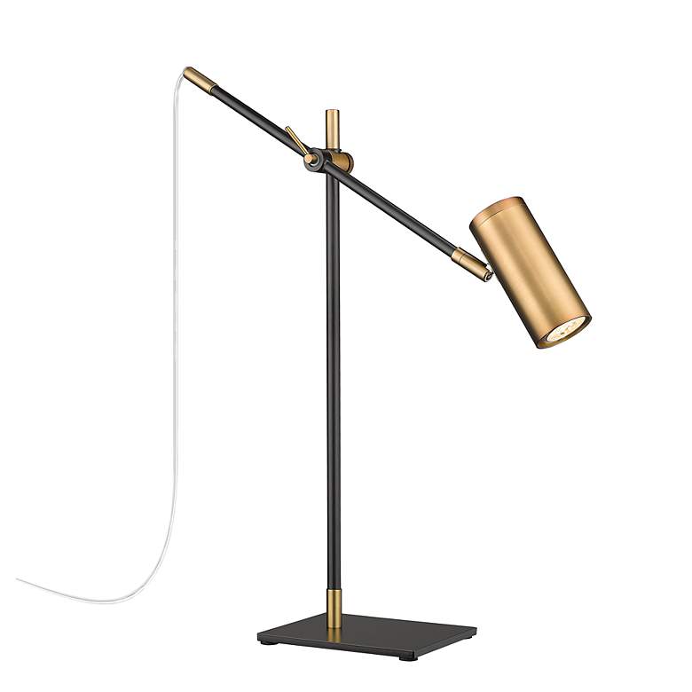 Image 5 Calumet by Z-Lite Matte Black + Olde Brass 1 Light Table Lamp more views