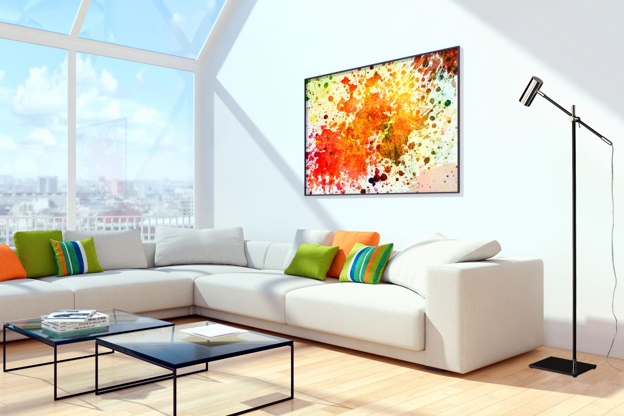 Image 2 Calumet by Z-Lite Matte Black + Polished Nickel 1 Light Floor Lamp more views