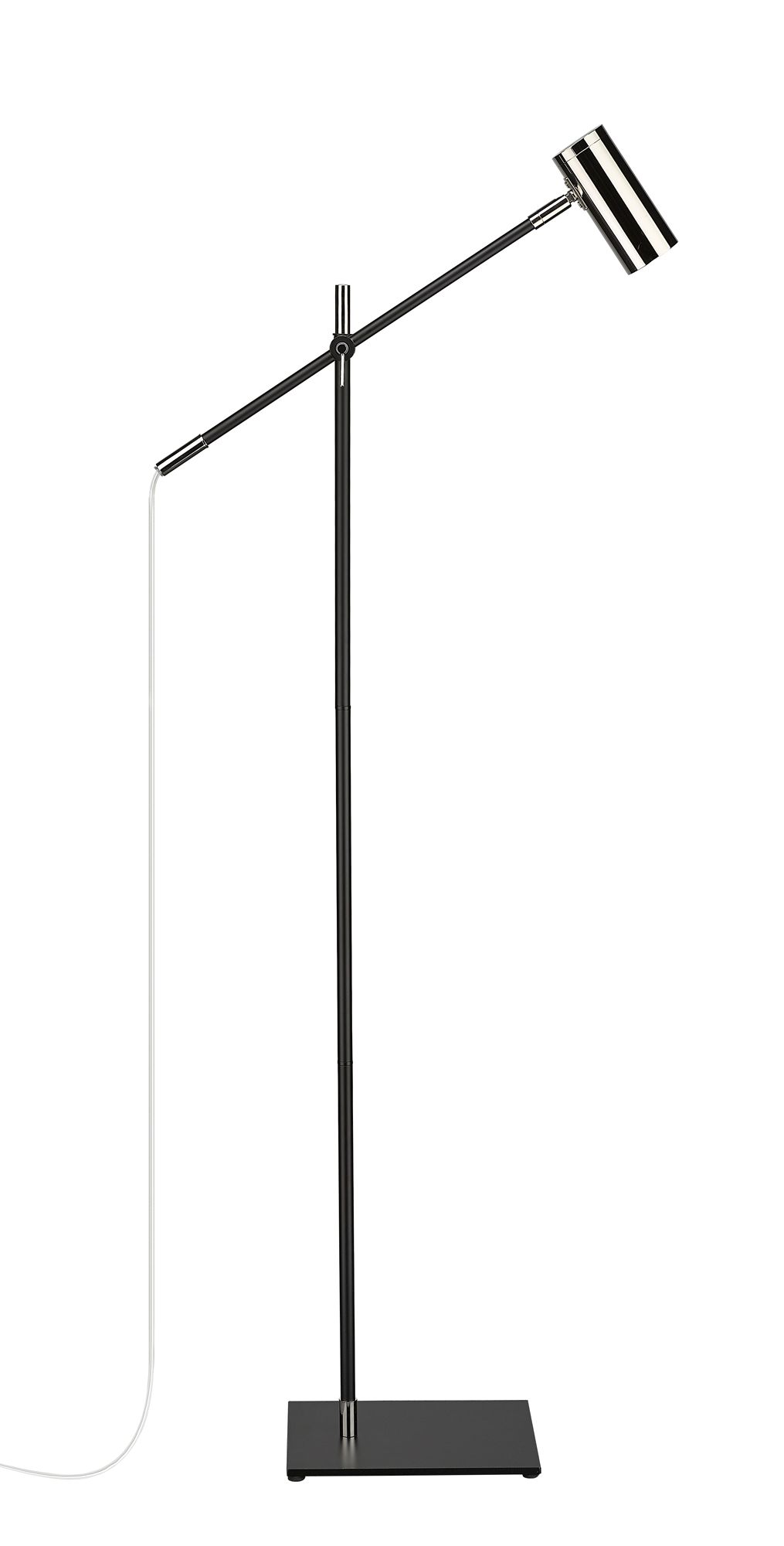 Image 4 Calumet by Z-Lite Matte Black + Polished Nickel 1 Light Floor Lamp more views
