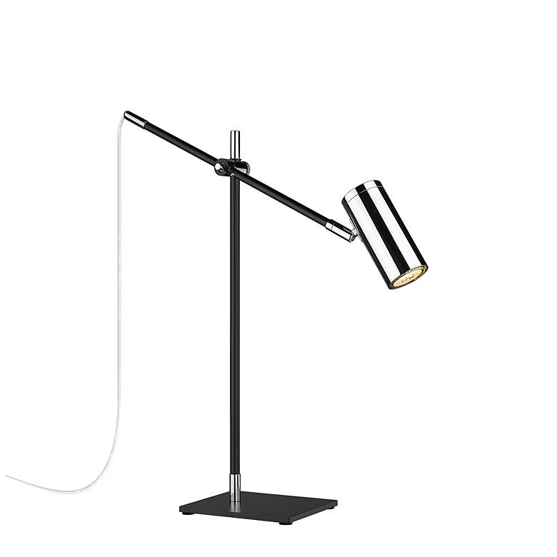 Image 6 Calumet by Z-Lite Matte Black + Polished Nickel 1 Light Table Lamp more views