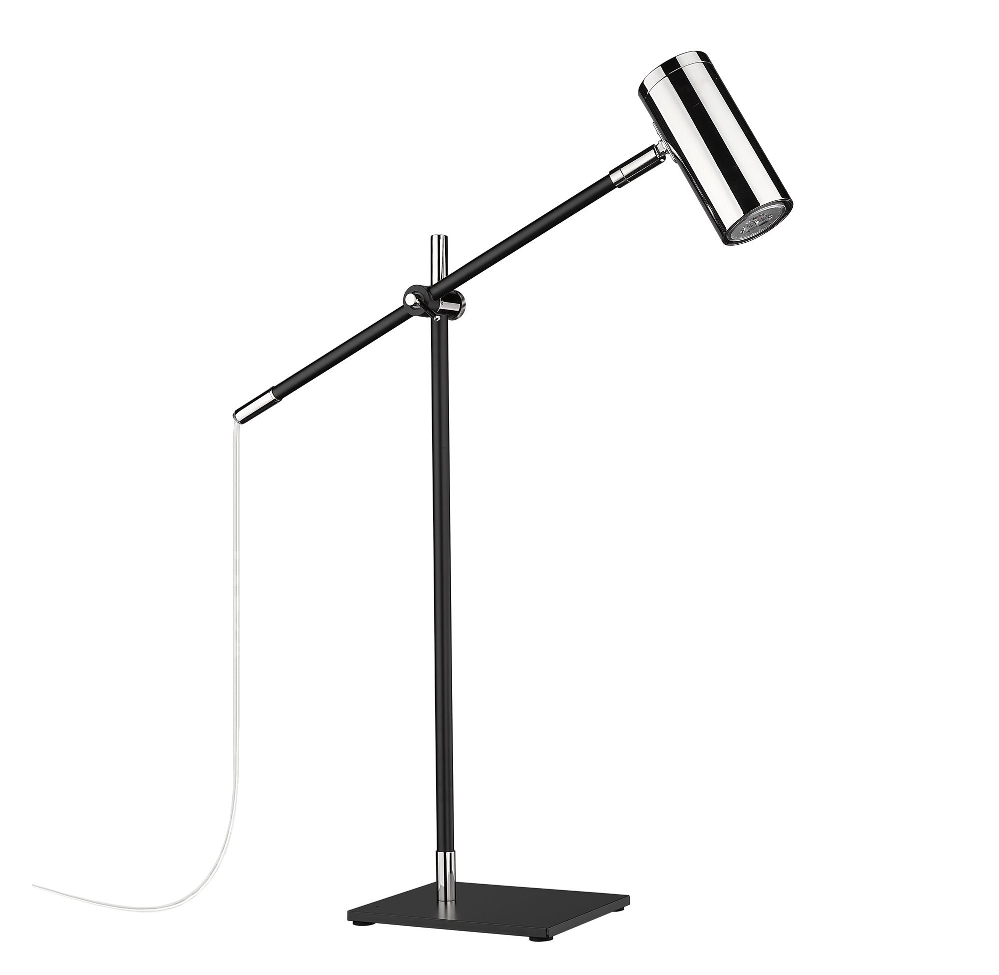 Calumet by Z-Lite Matte Black + Polished Nickel 1 Light Table Lamp