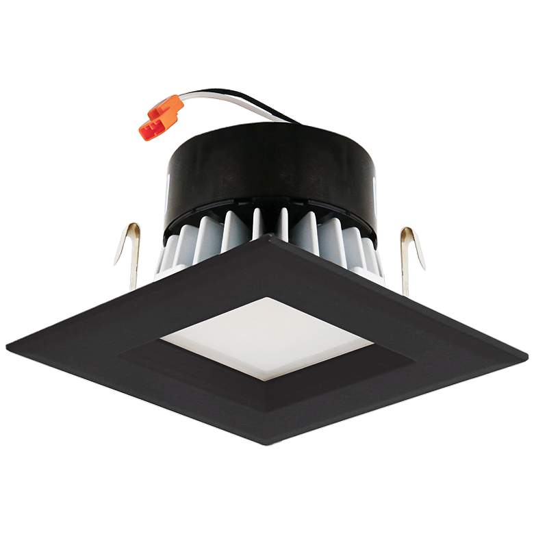 Image 1 Calvert 3 inch Square Black LED Reflector Insert Recessed Trim