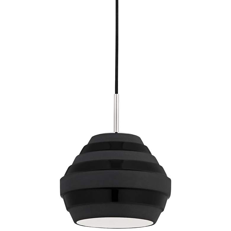 Image 1 Calverton 10" Wide Polished Nickel Mini Pendant Light