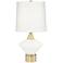 Calvin Antique Brushed Brass Modern Table Lamp