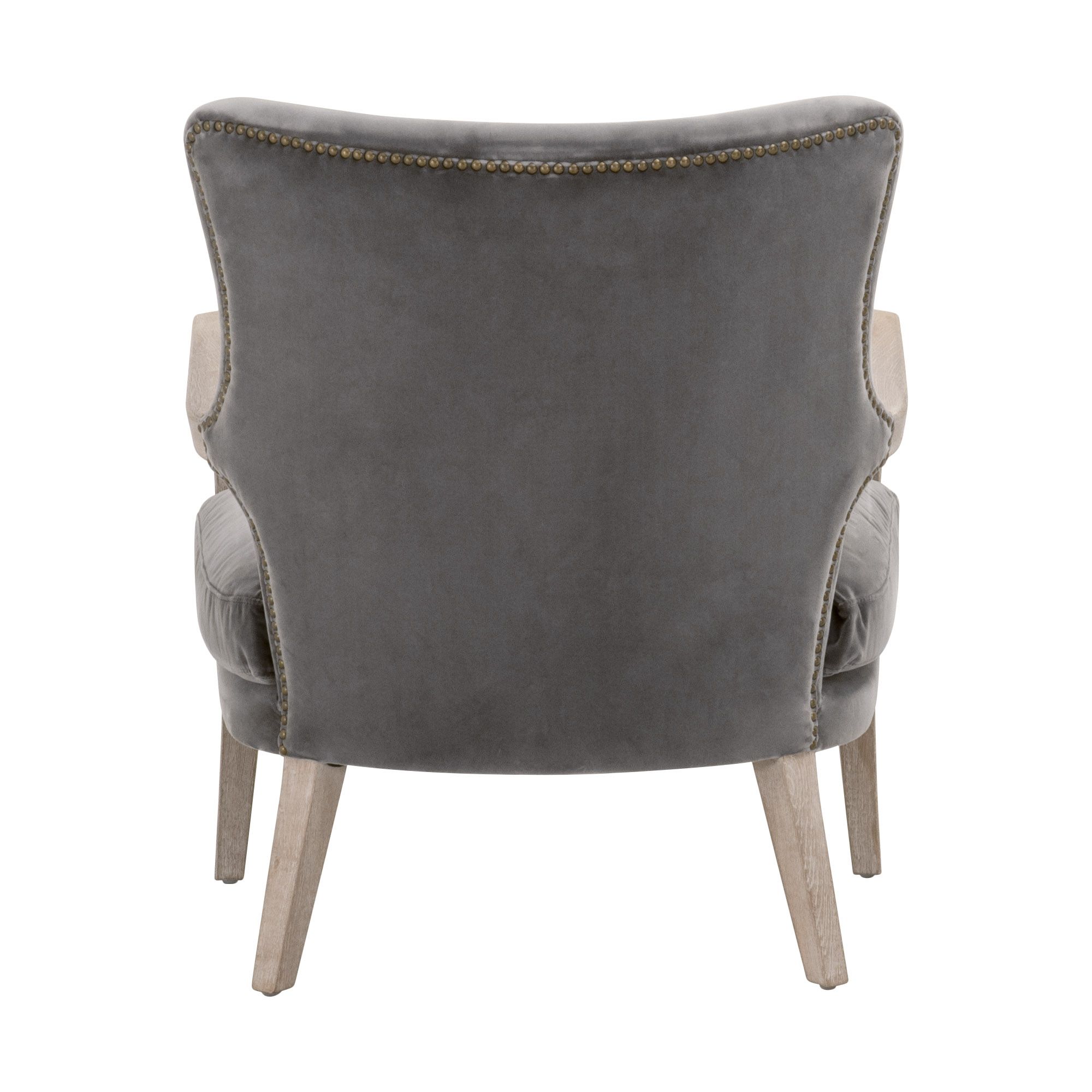 Image 5 Calvin Club Chair, Dark Dove Velvet, Natural Gray Oak more views