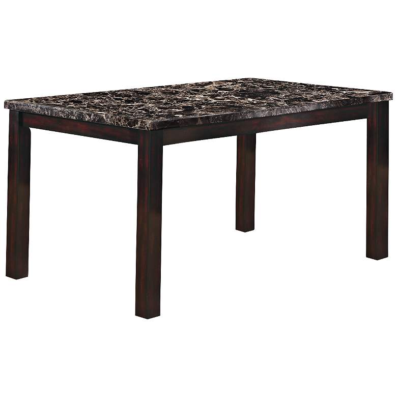 Image 1 Calvin Rectangle Marble Veneer Dining Table